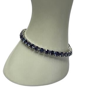 Tanzanite Tennis Bracelet (Simulated) 925 28.44 CTW JTV Bella Luce Escotica 7"